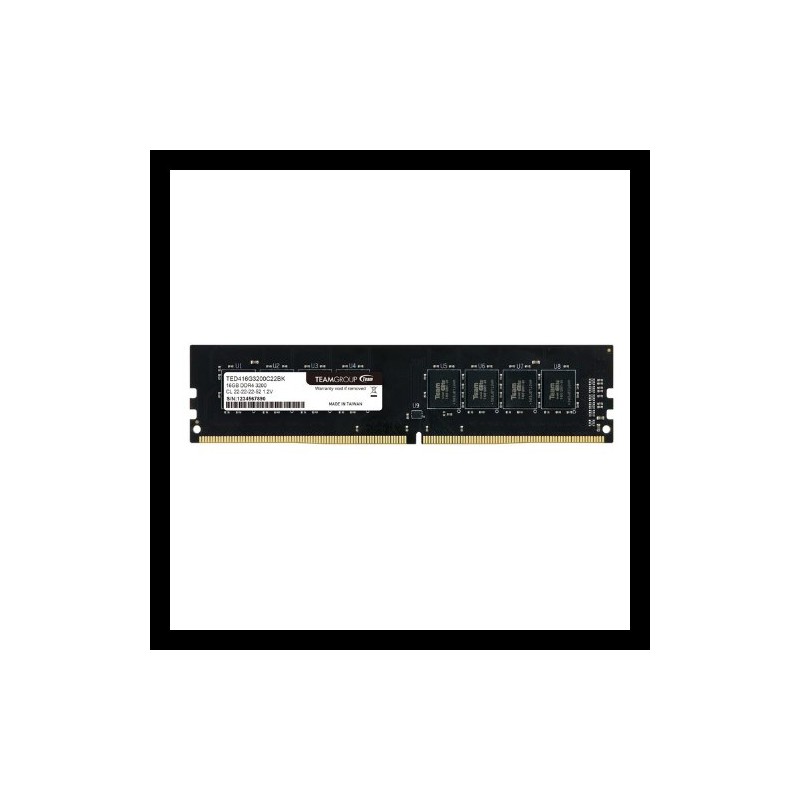 DDR4 TEAMGROUP ELITE UDIMM 16GB 3200 NEGRO DDR4 TEAMGROUP ELITE UDIMM 16GB 3200 NEGRO