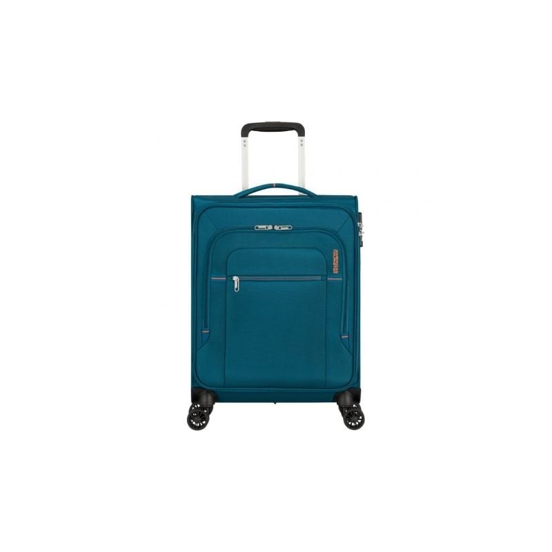 Maleta de Cabina American Tourister Crosstrack Spinner 55cm- 55x40x20cm- 4 Ruedas- Marino y Naranja