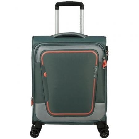 Maleta de Cabina American Tourister Pulsonic Spinner 55cm- 55x40x23cm- 4 Ruedas- Verde Bosque Oscuro