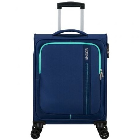 Maleta de Cabina American Tourister Sea Seeker Spinner 55cm- 55x40x20cm- 4 Ruedas- Marino Combate