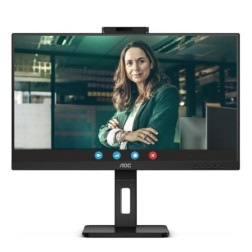 Monitor Profesional AOC 24P3CW 23-8"- Full HD- Webcam- Multimedia- Regulable en altura- Negro