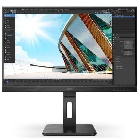 Monitor Profesional AOC 27P2Q 27"- Full HD- Multimedia- Regulable en altura- Negro