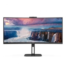 Monitor Profesional Curvo Ultrapanorámico AOC CU34V5CW-BK 34"- UWQHD- Multimedia- Negro