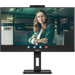 Monitor Profesional AOC Q27P3CW 27"- QHD- Webcam- Multimedia- Regulable en altura- Negro