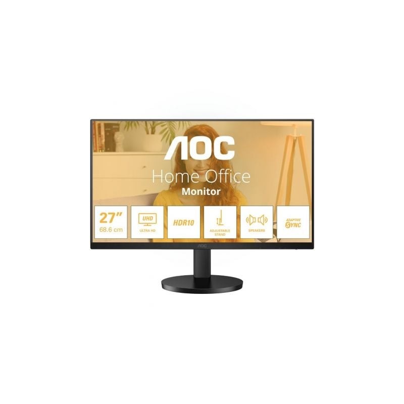 Monitor Profesional AOC U27B3AF 27"- 4K- Multimedia- Regulable en altura- Negro