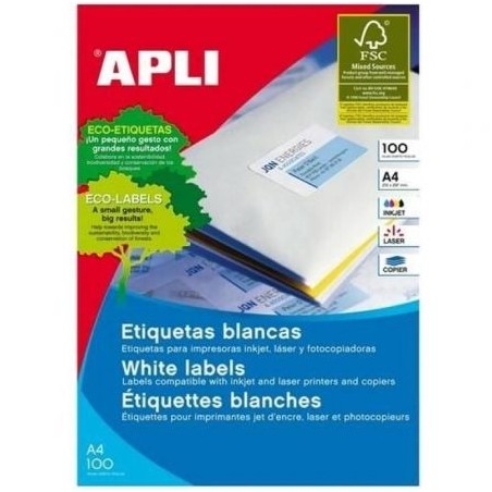 Etiquetas Adhesivas Apli 1273- 70 x 37mm- 100 Hojas