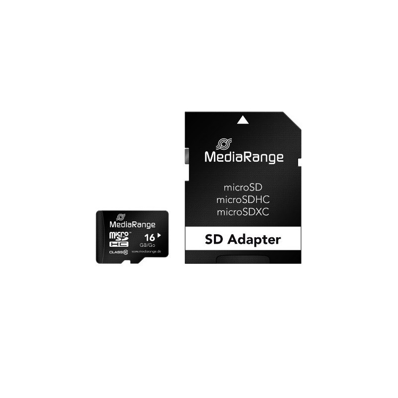 MEM MICRO SDHC 16GB MEDIARANGE + ADAPTADOR SD