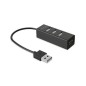 HUB 4 PUERTOS 2-0 MEDIARANGE MRCS502 BLACK