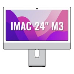 Apple iMac 24" Retina 4,5K - M3 8-Core CPU- 8Gb- 256Gb SSD- 10-Core GPU- Plata