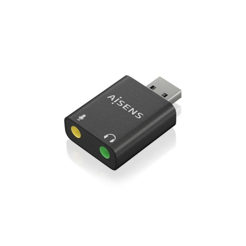 Tarjeta de Sonido Aisens A106-0768- USB Macho - 2x Jack 3-5 Hembra