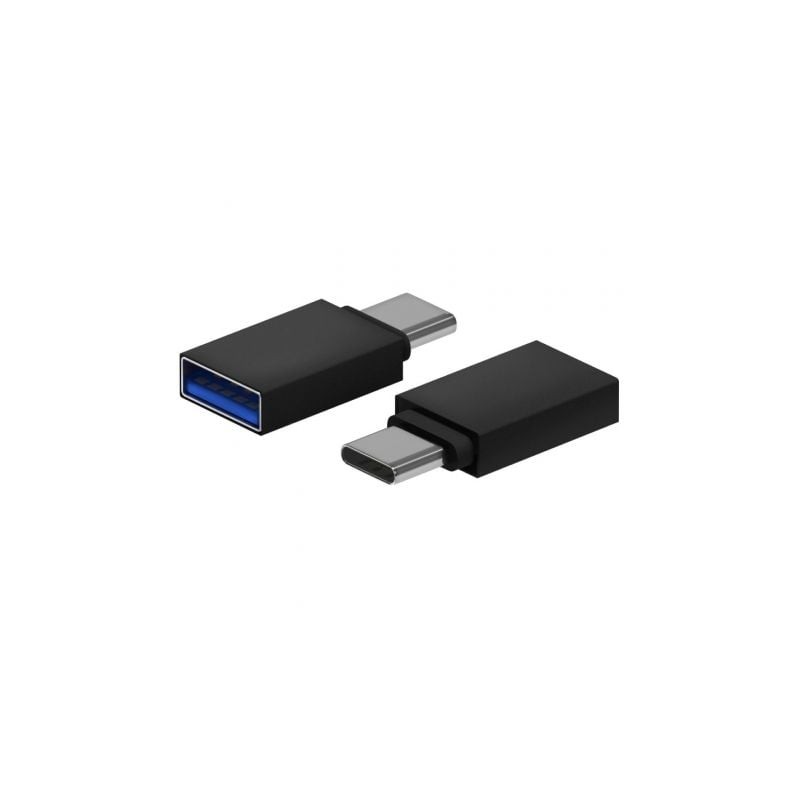 MINI ADAPTADOR AISENS ALUMINIO USB 3-2 GEN1 3A USB-C-M-A-H NEGRO