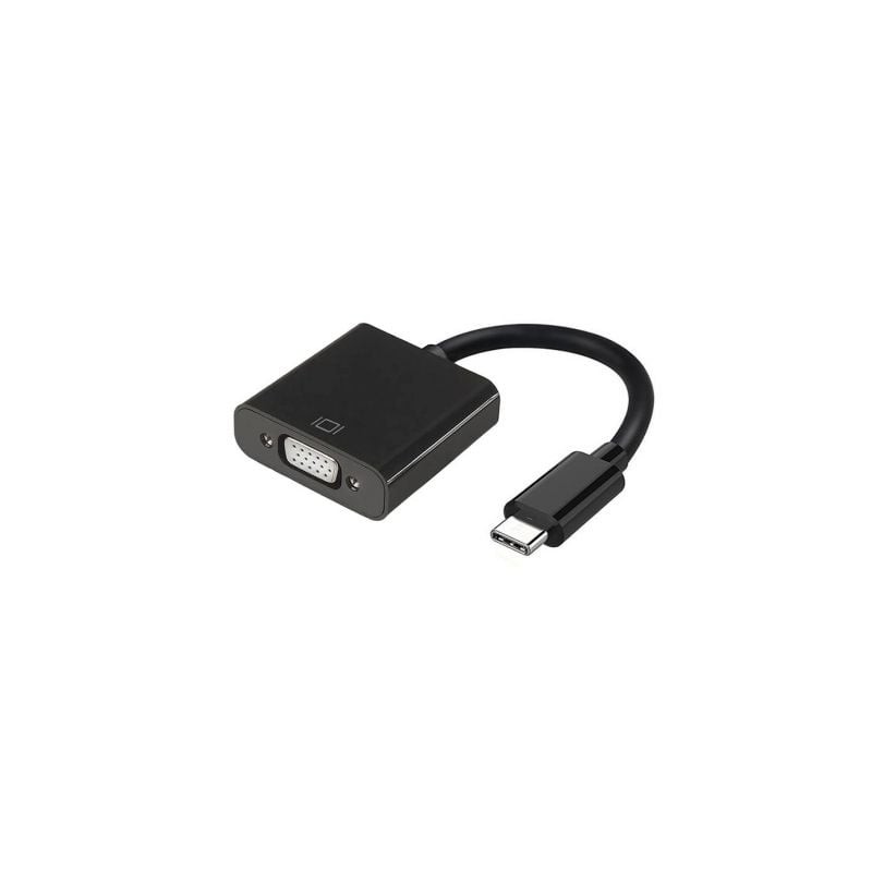 Conversor USB Tipo-C Aisens A109-0347- USB Tipo-C - VGA Hembra- 15cm- Negro