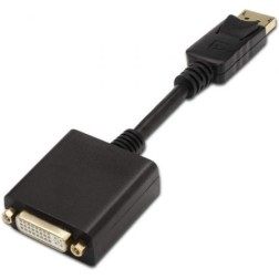 Conversor Aisens A125-0133- DisplayPort Macho - DVI Hembra- 15cm- Negro