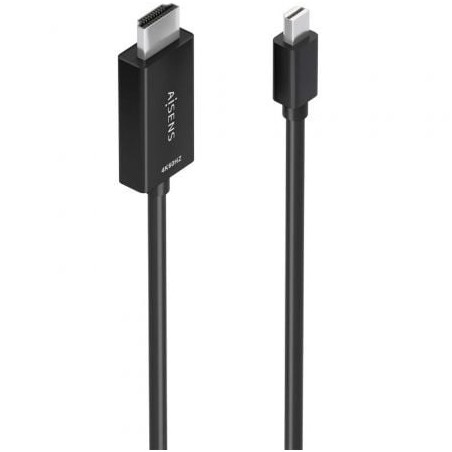 Cable Conversor Aisens A125-0889- Mini DisplayPort Macho - HDMI 4K Macho- 3m- Negro