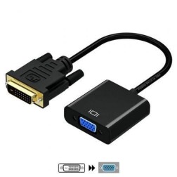 Cable Conversor Aisens A147-0352- DVI Macho - VGA Hembra- 30cm- Negro
