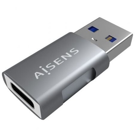 MINI ADAPTADOR AISENS USB 3-2 GEN2 10G 3A USB-C-H-A-M GRIS
