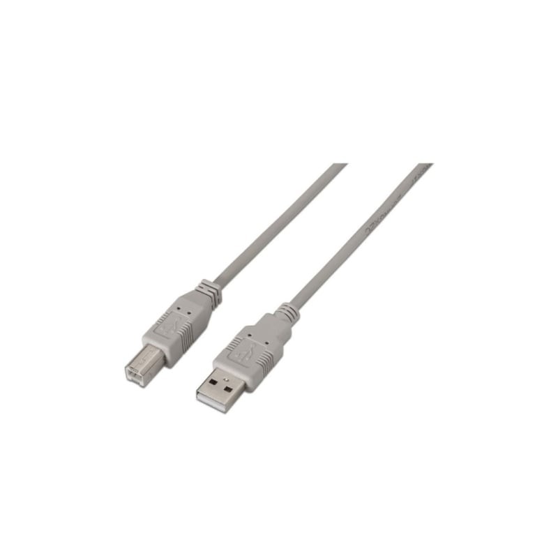 Cable USB 2-0 Impresora Aisens A101-0001- USB Tipo-B Macho - USB Macho- 1m- Beige