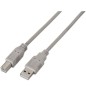 Cable USB 2-0 Impresora Aisens A101-0001- USB Tipo-B Macho - USB Macho- 1m- Beige
