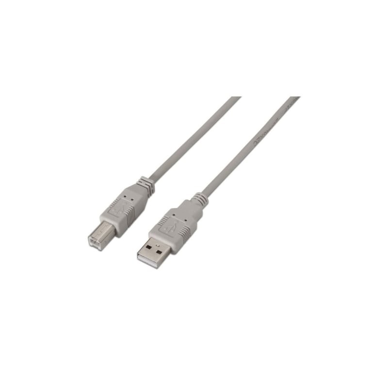 Cable USB 2-0 Impresora Aisens A101-0003- USB Tipo-B Macho - USB Macho- 3m- Beige