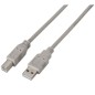 Cable USB 2-0 Impresora Aisens A101-0003- USB Tipo-B Macho - USB Macho- 3m- Beige