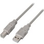 Cable USB 2-0 Impresora Aisens A101-0004- USB Tipo-B Macho - USB Macho- 4-5m- Beige