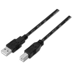 Cable USB 2-0 Impresora Aisens A101-0006- USB Tipo-B Macho - USB Macho- 1-8m- Negro