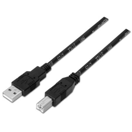 Cable USB 2-0 Impresora Aisens A101-0006- USB Tipo-B Macho - USB Macho- 1-8m- Negro