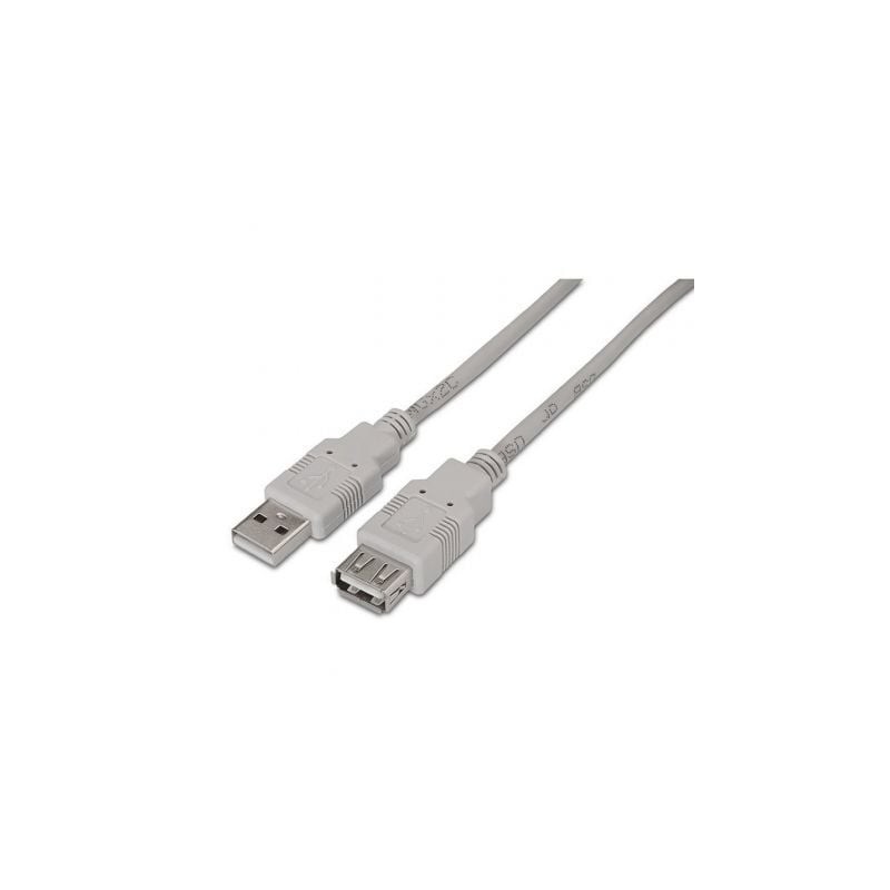 CABLE AISENS USB 2-0 TIPO A-M-A-H BEIGE 1-8M