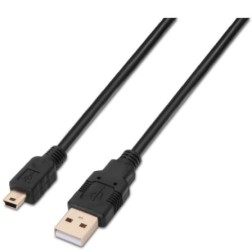 Cable USB 2-0 Aisens A101-0023- USB Macho - USB Mini Macho- 50cm- Negro