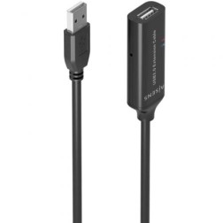 Cable Alargador USB 2-0 Aisens A101-0915- USB Macho - USB Hembra- 10m- Negro