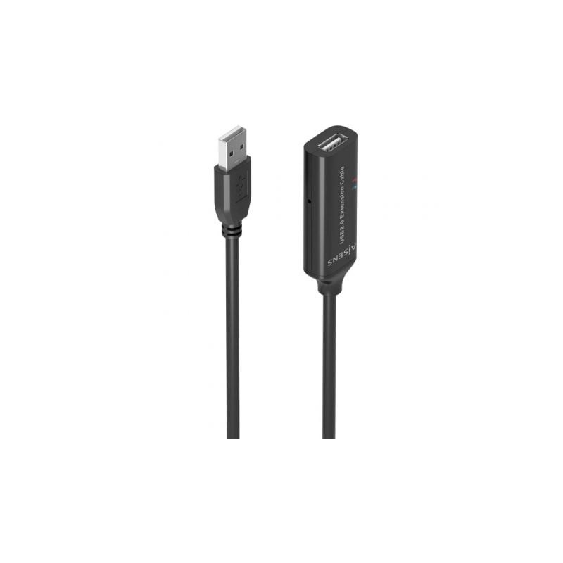 CABLE AISENS USB 2-0 PROLONGADOR AMPLIFICADOR A-M-A-H NEGRO 10M