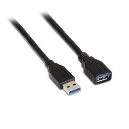 Cable Alargador USB 3-0 Aisens A105-0041- USB Macho - USB Hembra- Hasta 9W- 625Mbps- 1m- Negro