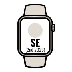 Apple Watch SE 2 Gen 2023- Gps- 40mm- Caja de Aluminio Blanco Estrella- Correa Deportiva Blanco Estrella M-L