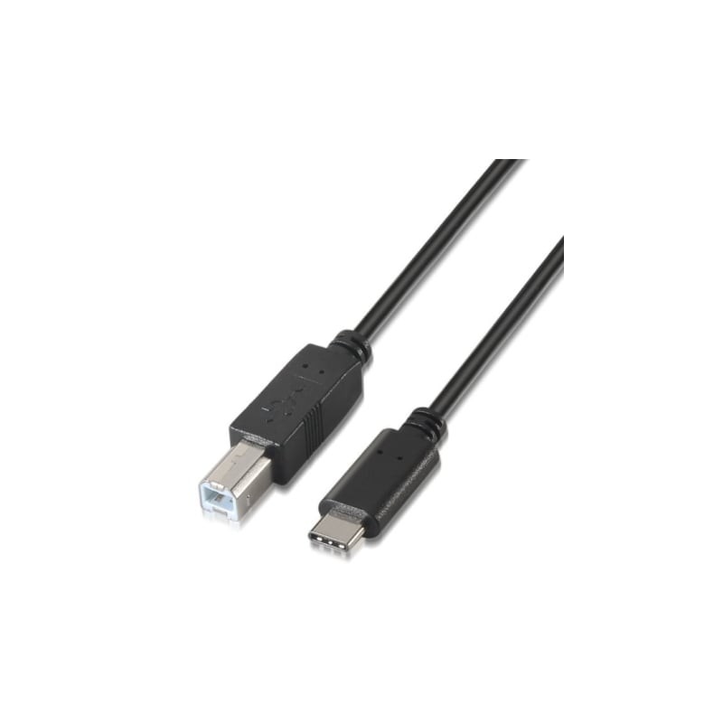 CABLE AISENS USB 2-0 IMPRESORA 3A, TIPO USB-C-M-B-M, NEGRO, 2-0M CABLE AISENS USB 2-0 IMPRESORA 3A, TIPO USB-C-M-B-M, NEGRO, 2-0M