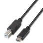 CABLE AISENS USB 2-0 IMPRESORA 3A, TIPO USB-C-M-B-M, NEGRO, 2-0M CABLE AISENS USB 2-0 IMPRESORA 3A, TIPO USB-C-M-B-M, NEGRO, 2-0M