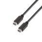 Cable USB 2-0 Tipo-C Aisens A107-0056- USB Tipo-C Macho - USB Tipo-C Macho- 480Mbps- 1m- Negro
