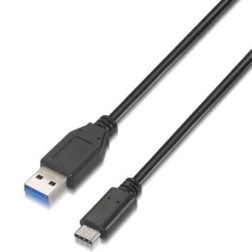Cable USB 3-1 Tipo-C Aisens A107-0060- USB Tipo-C Macho - USB Macho- 10Gbps- 1m- Negro