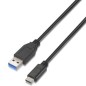 Cable USB 3-1 Tipo-C Aisens A107-0060- USB Tipo-C Macho - USB Macho- 10Gbps- 1m- Negro