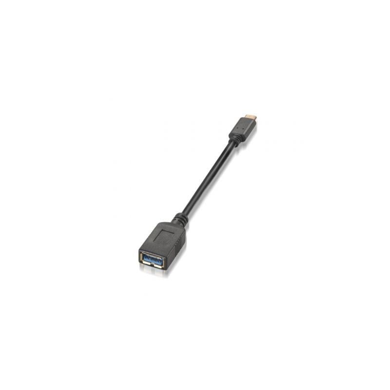 Cable USB 3-1 Tipo-C Aisens A107-0062- USB Tipo-C Macho - USB Hembra- 5Gbps- 15cm- Negro