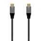 Cable USB 2-0 Tipo-C Aisens A107-0628 5A 100W- USB Tipo-C Macho - USB Tipo-C Macho- Hasta 100W- 480Mbps- 1m- Gris