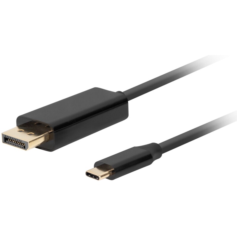 Lanberg CA-CMDP-10CU-0018-BK adaptador de cable de vídeo 1,8 m USB Tipo C DisplayPort Negro