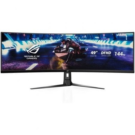 Monitor Gaming Ultrapanorámico Curvo Asus Rog Strix XG49VQ 49"- Dual UHD- 4ms- 144Hz- VA- Multimedia- Negro