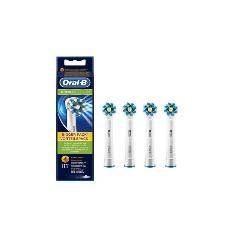 Cabezal de Recambio Braun para cepillo Braun Oral-B Pro Cross Action- Pack 4 uds