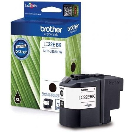 Cartucho de Tinta Original Brother LC-22EBK XL Alta Capacidad- Negro