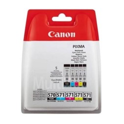 Cartucho de Tinta Original Canon PGI-570BK + CLI-571Multipack- Cian- Magenta- Amarillo- Negro