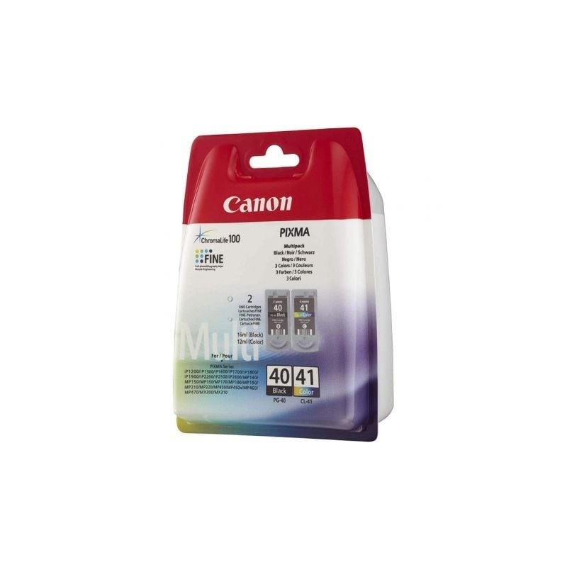 Cartucho de Tinta Original Canon PG-40 + CL-41 Multipack- Negro- Tricolor