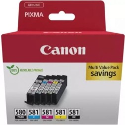 Cartucho de Tinta Original Canon PGI-580 PB + CLI-581Multipack- Cian- Magenta- Amarillo- Negro