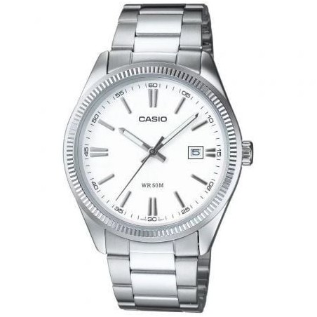 Reloj Analógico Casio Collection Women LTP-1302PD-7A1VEG- 44mm- Plata y Blanco