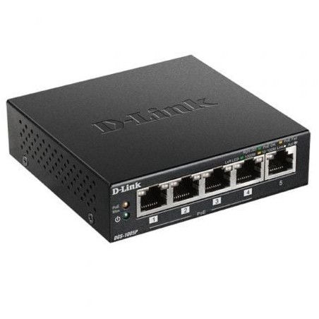 Switch D-Link DGS-1005P 5 Puertos- RJ-45 10-100-1000 PoE