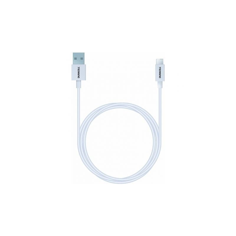 Cable USB 3-0 Tipo-C Duracell USB5031W- USB Tipo-C Macho - USB Macho- 1m- Blanco